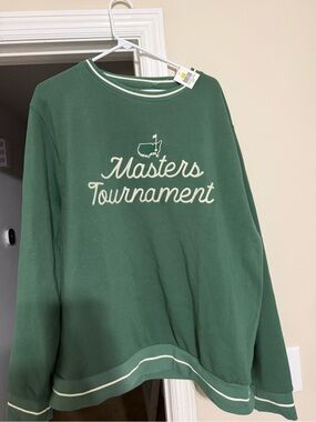 Masters Green Pullover Sweatshirt with Cream Trim